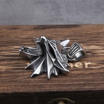 Collier-en-acier-inoxydable-avec-pendentif-t-te-de-loup-Geralt-avec-bo-te-en-bois