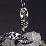 Collier-avec-plumes-d-horus-en-acier-inoxydable-avec-pendentif-en-cuivre-pour-hommes