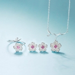ANENJERY-ensemble-de-bijoux-en-argent-Sterling-925-collier-romantique-de-fleurs-de-cerisier-boucles-d