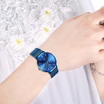 LIGE-montre-Quartz-analogique-pour-femmes-marque-de-luxe-cadran-Ultra-fin-maille-bleue-en-acier