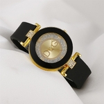 Montre-Quartz-Simple-pour-femmes-noir-et-blanc-Design-minimaliste-bracelet-en-Silicone-grand-cadran-mode