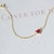 Bracelet-en-argent-Sterling-925-pour-femmes-plaqu-or-14K-Zircon-rouge-c-ur-accessoires-bijoux