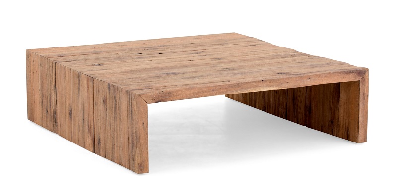 Table Basse BIRON Vieux Chêne Massif L 120x120 cm