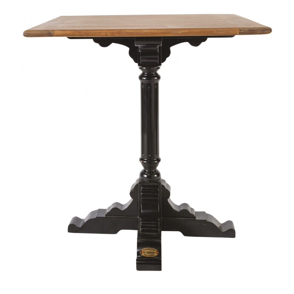 Table BISTROT Pieds Noirs 80x80 cm Hauteur 76 cm