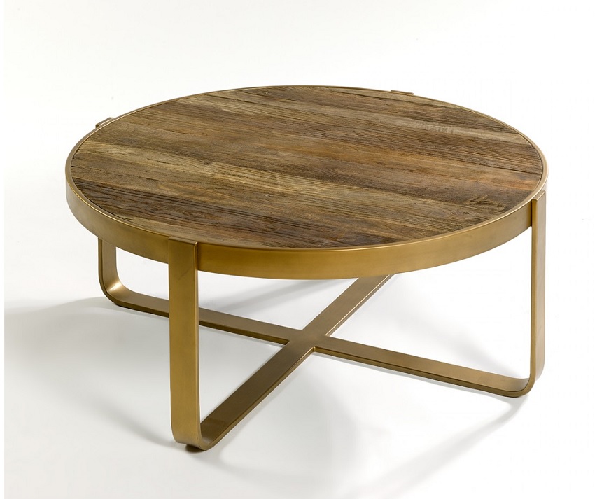 table_basse_ronde_bois_metal