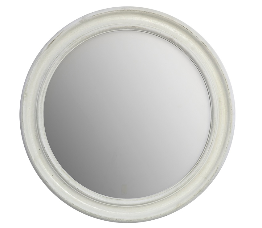 Miroir DUNBAR Blanc Vieilli Ø 60 cm