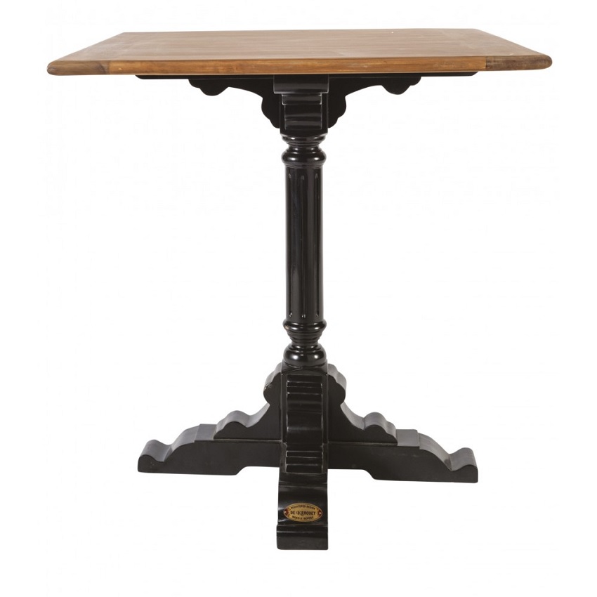 Table BISTROT Pieds Noirs 70*70 cm Hauteur 76 cm
