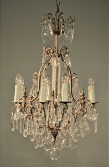 Lustre_8_ampoules_décoration_ancienne