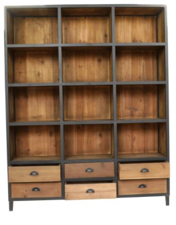 Bibliothèque_bois_recyclé_industriel