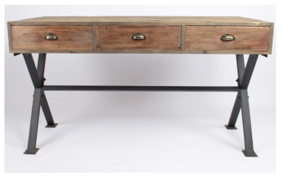 bureau_bois_3_tiroirs_industriel
