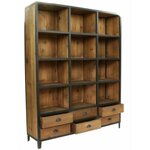 Bibliothèque_bois_recyclé_industriel_tiroirs