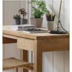 Bureau_2_tiroirs_teck_brossé_zoom_veinage