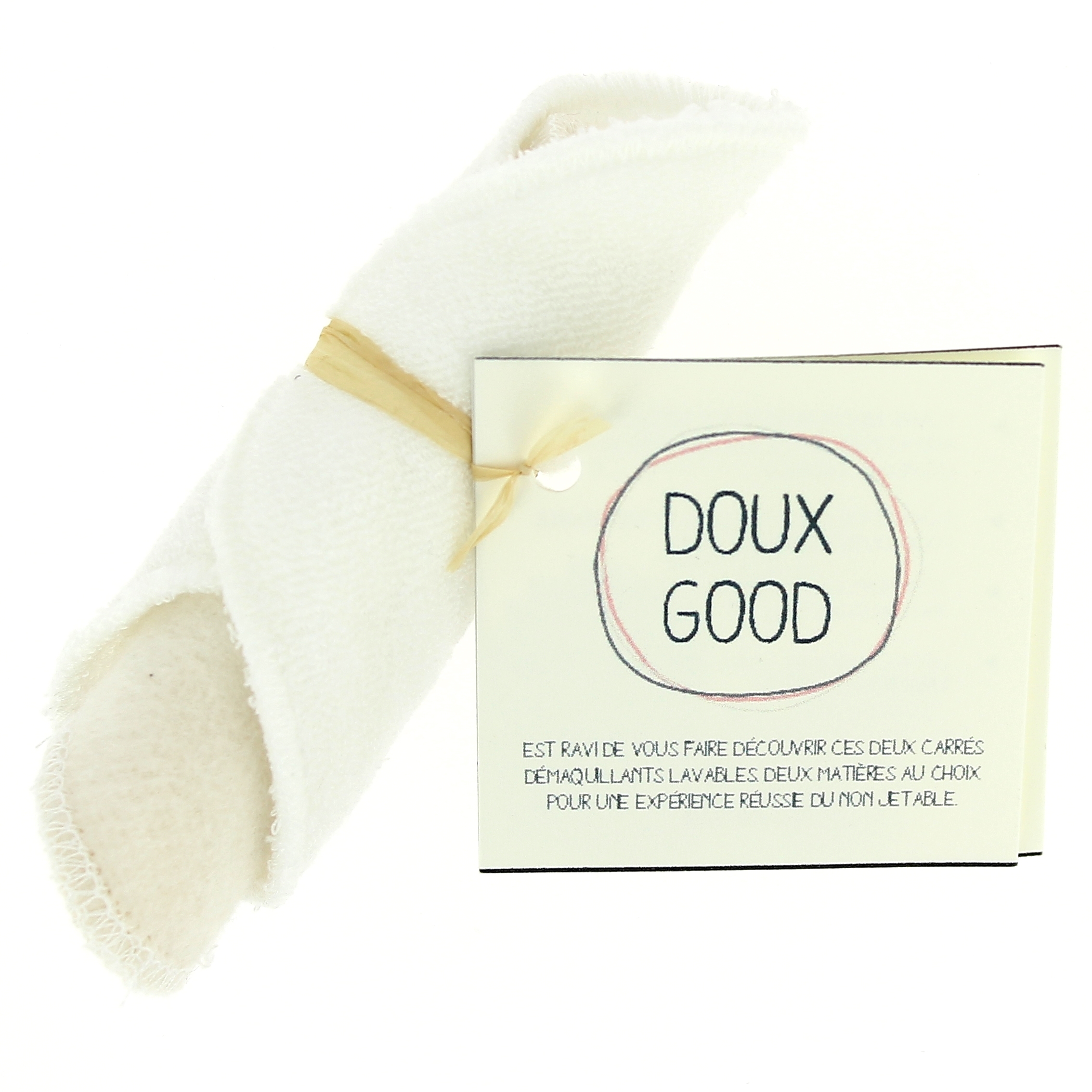Doux Good - Duo découverte de carré démaquillant lavable coton bio biface et Eucalyptus