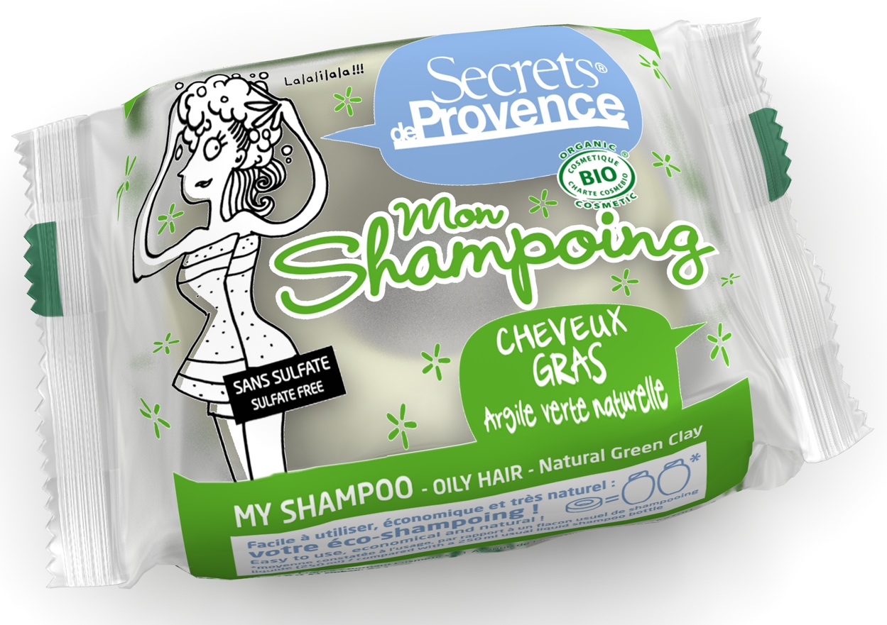 Doux Good - Secrets de Provence- Shampoing solide bio - Cheveux gras - argile verte
