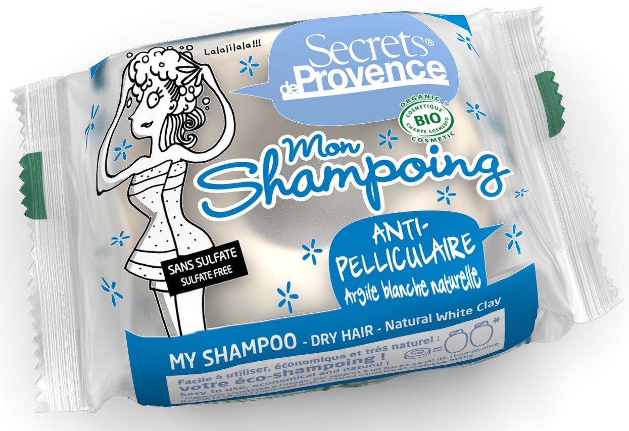 Doux Good - Secrets de Provence - Shampoing solide bio - anti-pelliculaire - argile blanche