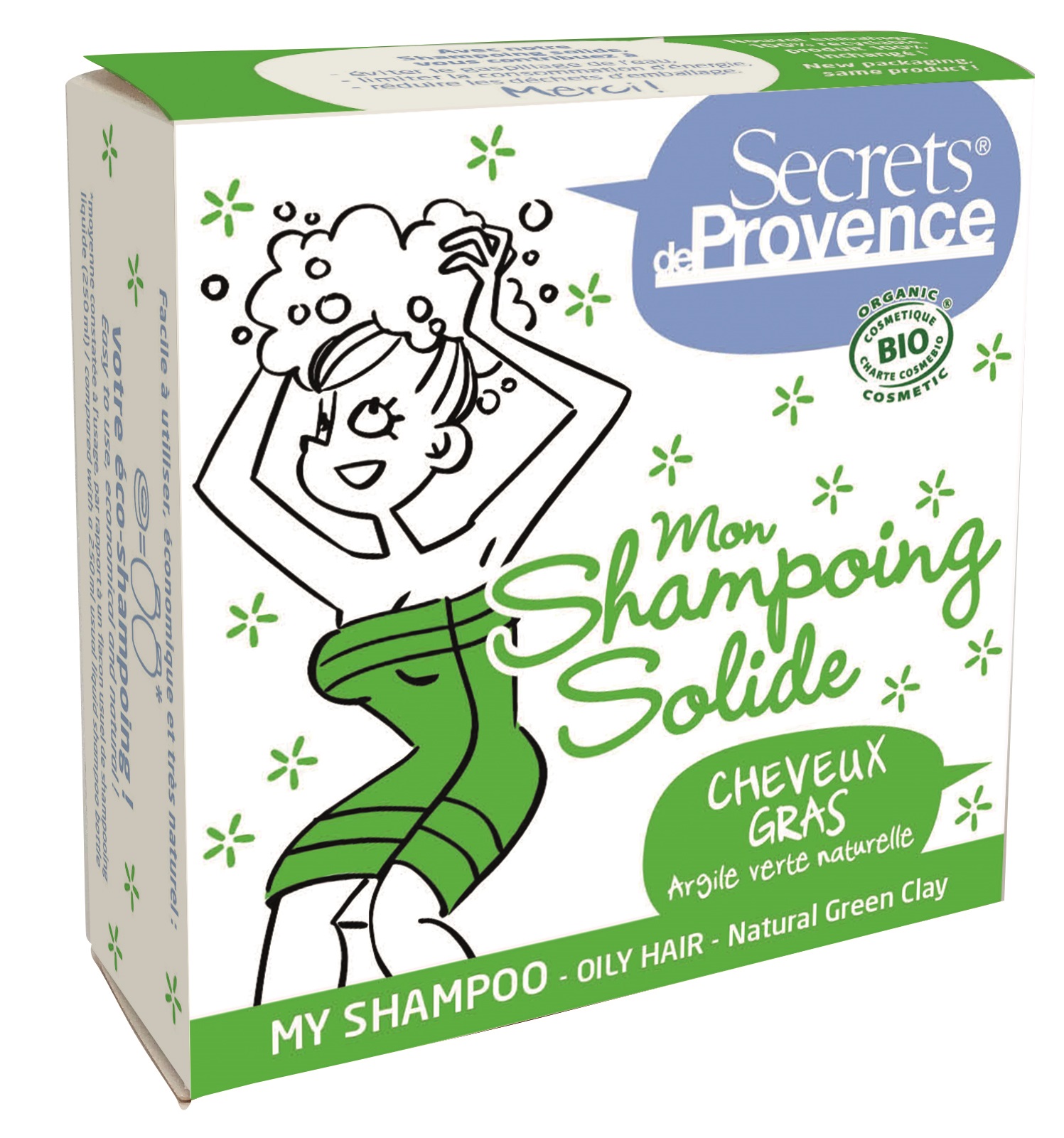 Shampoing solide cheveux gras Secrets de provence