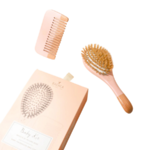 Coffret cadeau de naissance cheveux bébé rose
