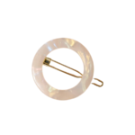Barrette ronde Nacre