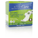 Serviette hygiénique en coton bio - Fine Nuit - Silvercare