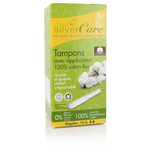 Tampon Régulier avec applicateur - 100% coton bio - Silvercare
