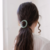 Barette ronde Vert deau Bachca