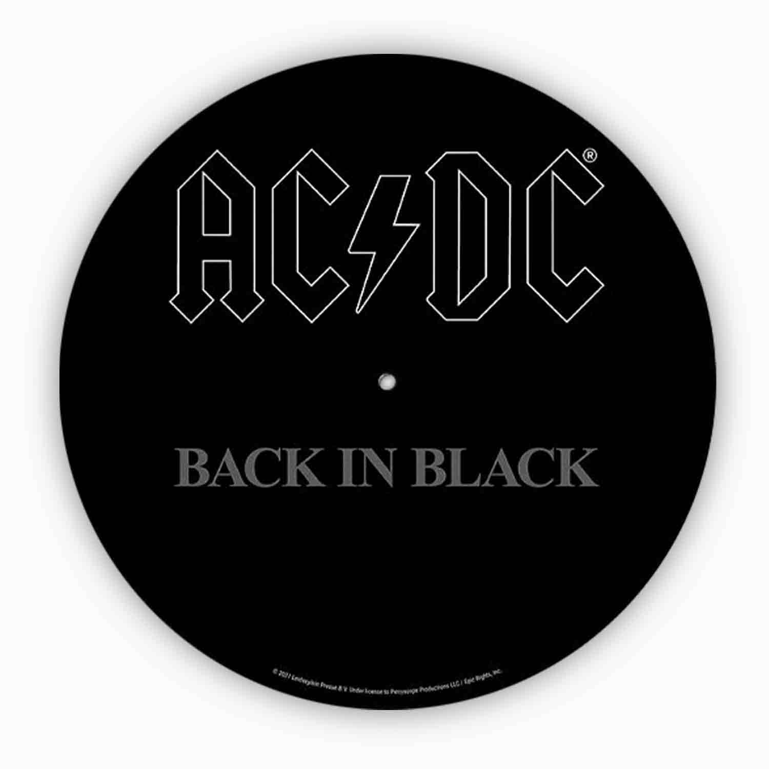 Feutrine - AC/DC - Slipmat Back In Black (Feutrine Platine)