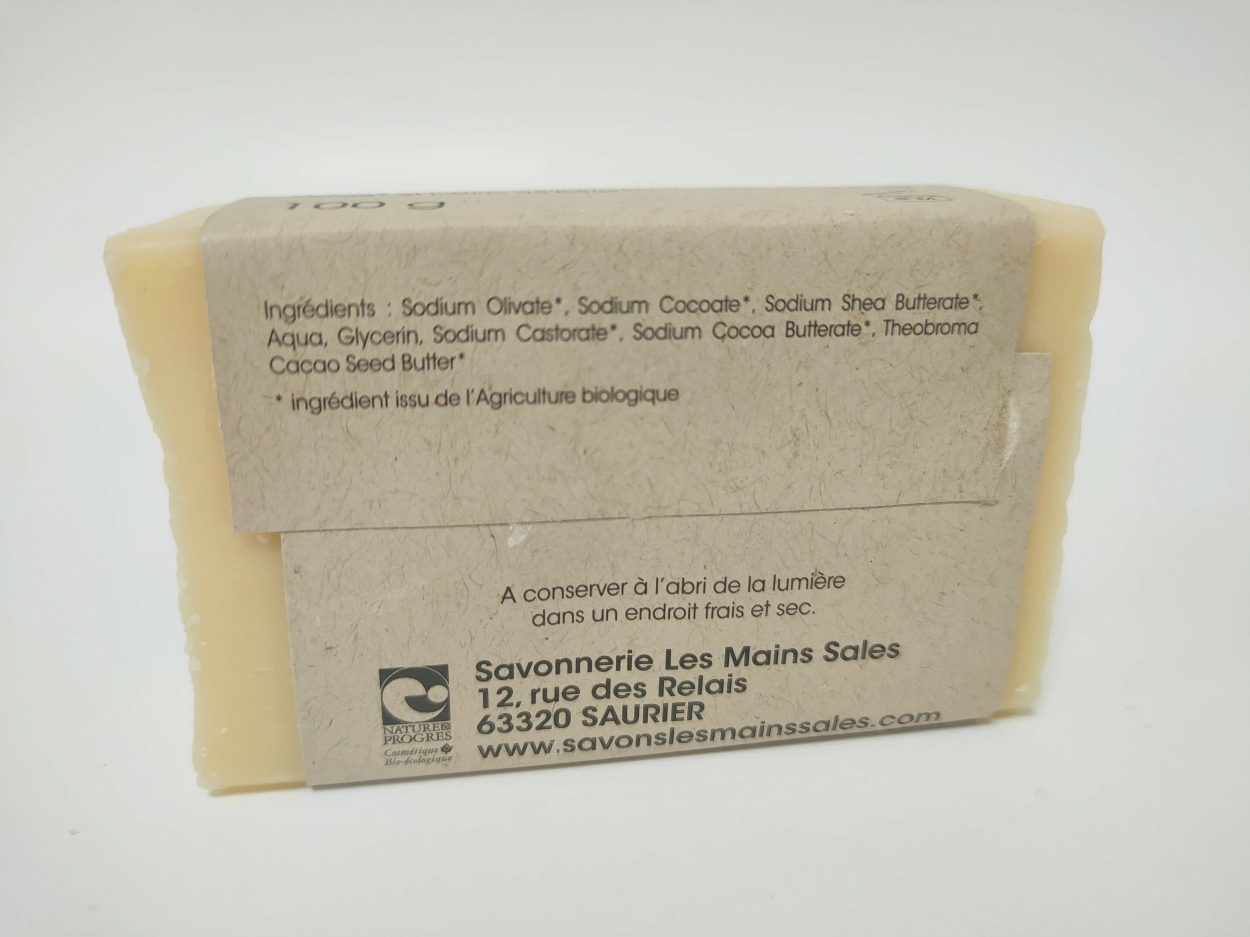 Savon surgras Cacao Coco Karité-compo