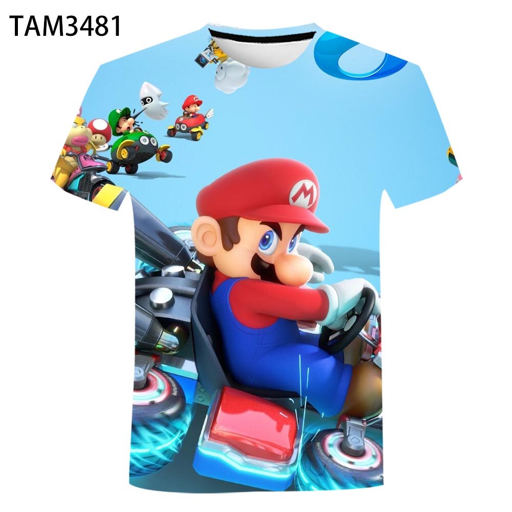 T-Shirt-de-sport-pour-hommes-et-femmes-impression-3D-Mario-Kart-Tour-personnalit-Cool-Style