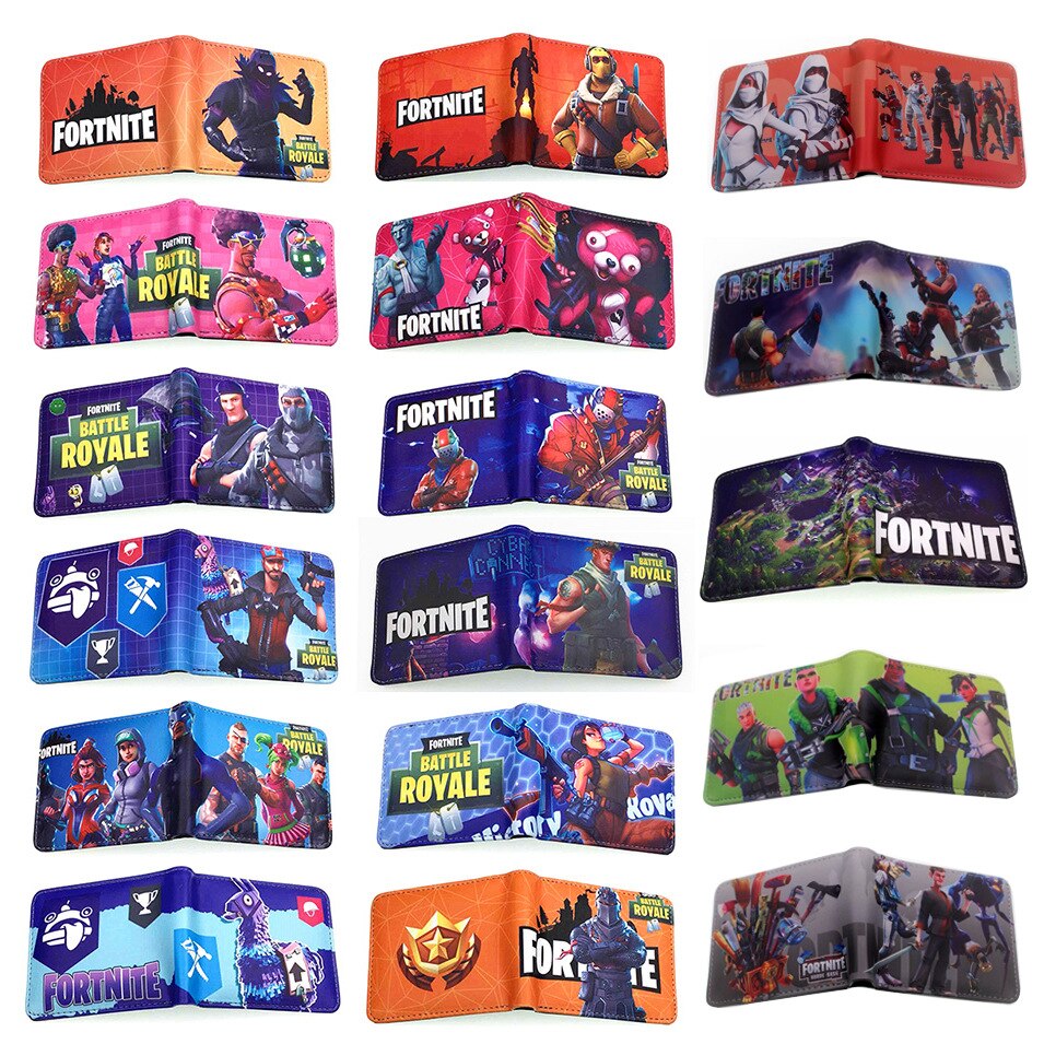 Portefeuille-vintage-avec-motif-Fortnite-en-cuir-synth-tique-pour-homme-multifonction-2-volets-pour-cartes