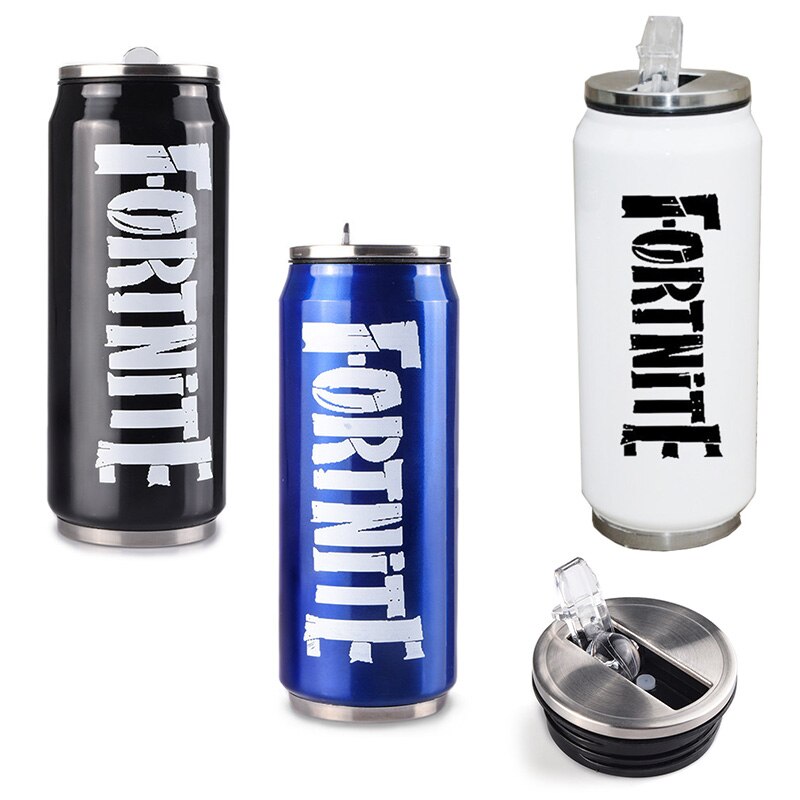 Fortnite-tasse-eau-en-acier-inoxydable-450ML-en-paille-pour-les-Sports-de-plein-air-pour