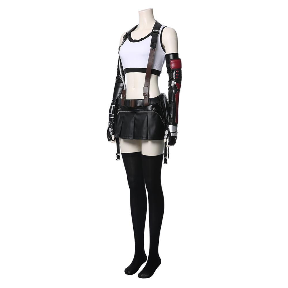 Final-Fantasy-VII-Costume-de-Cosplay-Tifa-Lockhart-pour-femmes-tenue-de-sport-jupe-ensemble-complet