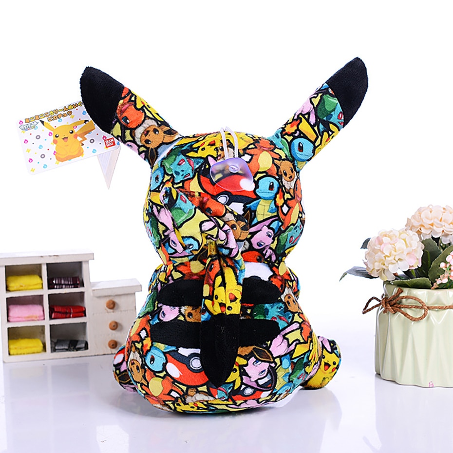 Nouvelle-peluche-Pok-mon-Pikachu-en-dition-limit-e-13-cm-style-art-graffiti-jouet-en