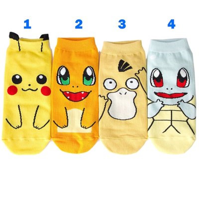 5 paires de sports dessin animé chaussettes pour enfants Baby Boy Pokemon  Pikachu Chaussettes Kawaii enfant chaud et doux cadeau enfants filles  vêtements