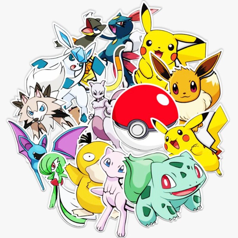 lot de 50 stickers pokemon