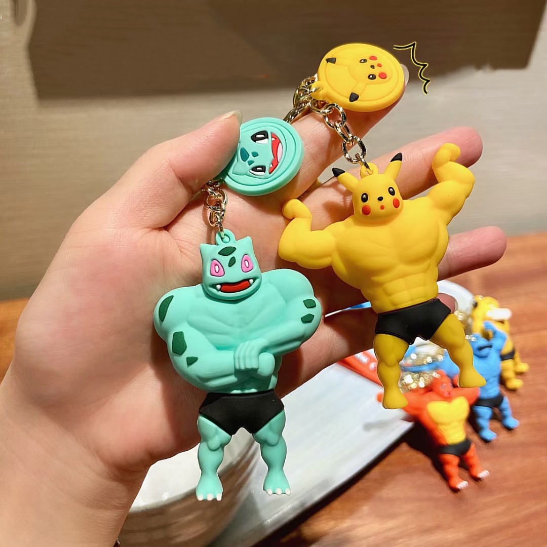 Porte-cl-s-Pikachu-figurine-d-action-Pokemon-mod-le-porte-cl-s-cr-atif-dr