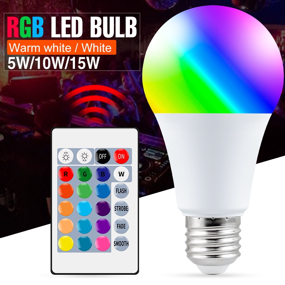 Ampoule led couleur changeante avec télécommande