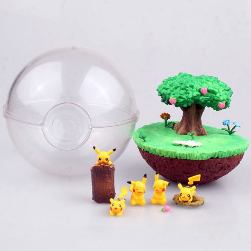 Figurine-de-Pika-dans-la-for-t-ensoleill-e-jouets-mod-les-Pokemones-PokeBalls-Transparent-jouets