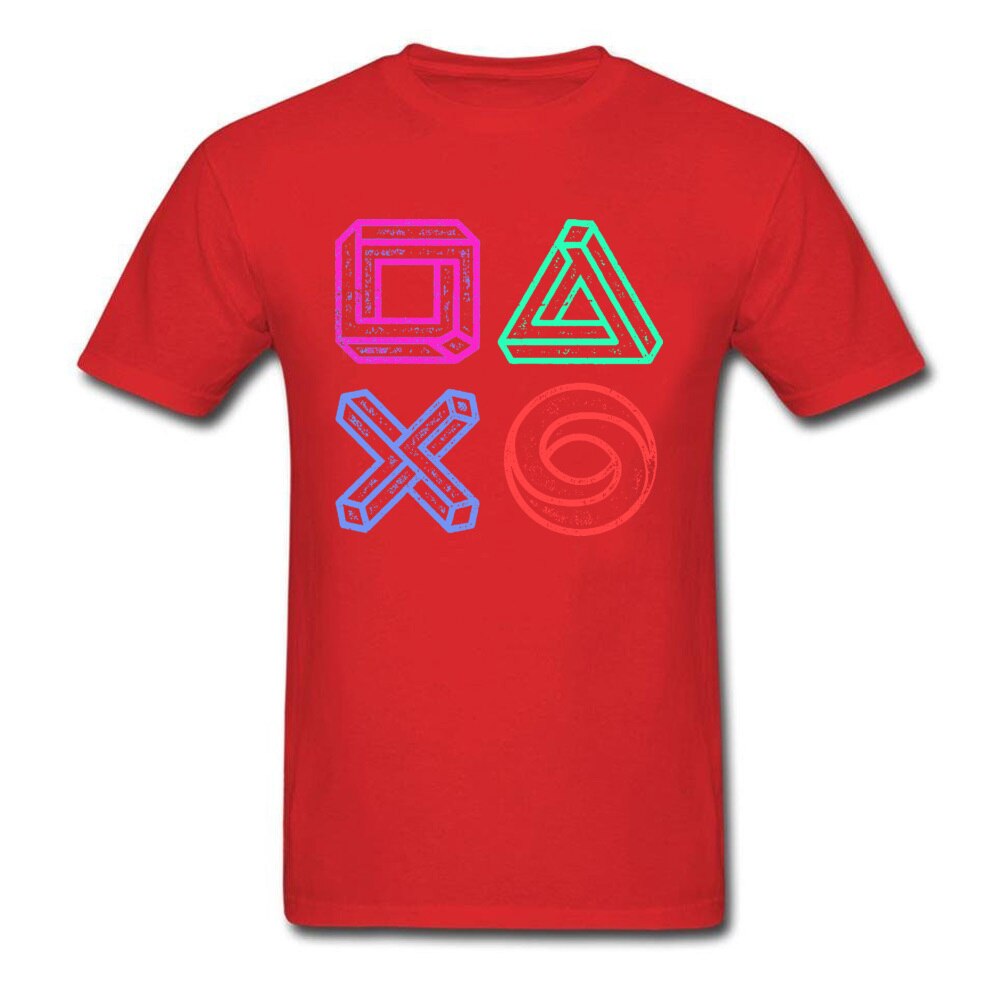 T-shirt-avec-contr-leur-de-Station-de-jeu-XBOX-Play-illusion-d-optique-arc-en