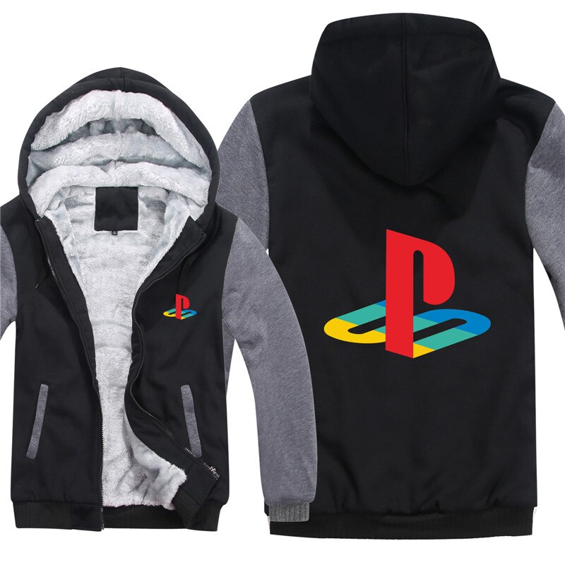 PlayStation-sweat-shirt-capuche-avec-manches-Camouflage-et-fermeture-clair-pour-l-hiver