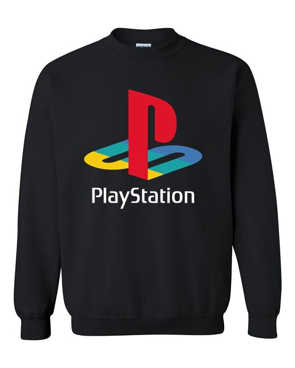 Sweat-capuche-avec-Logo-PlayStation-pour-hommes-avec-Console-de-jeu-PS4-la-maison-TV-Machine