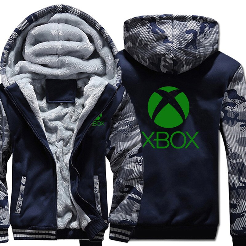 XBOX-sweat-capuche-pour-hommes-manteau-d-hiver-pull-polaire-chaud-Design-Cool-veste