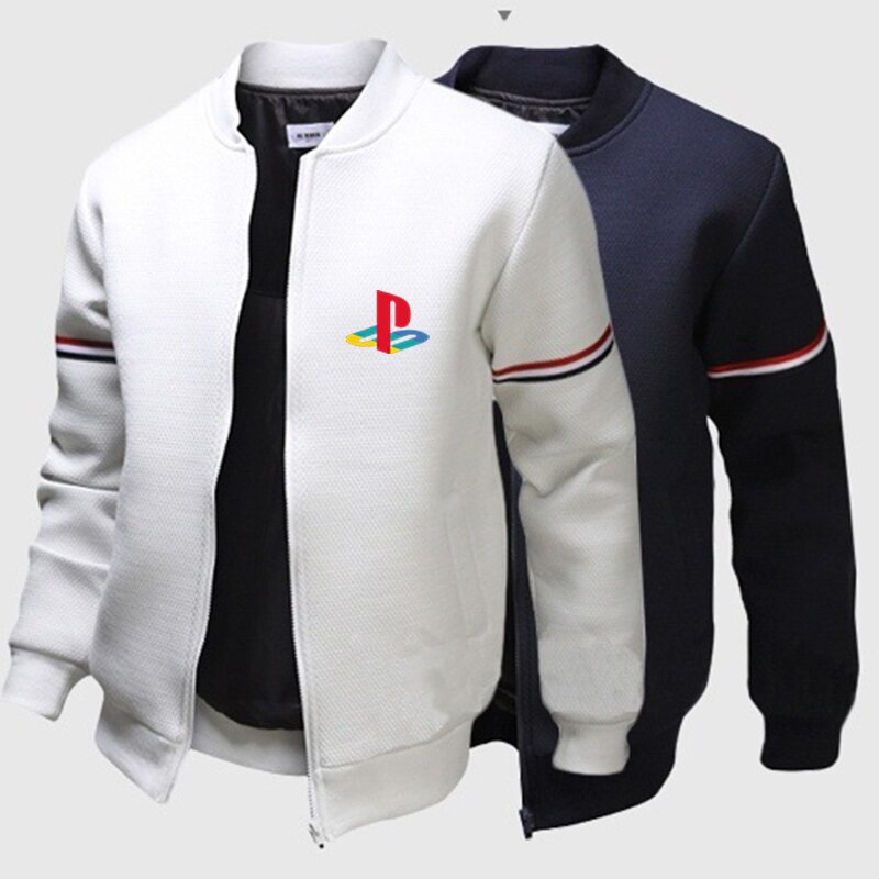 Veste-imprim-e-PlayStation-pour-homme-coupe-vent-manteau-de-pilote-Bomber-de-l-arm-e