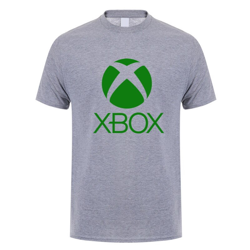 T-shirt-manches-courtes-pour-homme-estival-en-coton-avec-Logo-Xbox-jeu-vid-o-LH