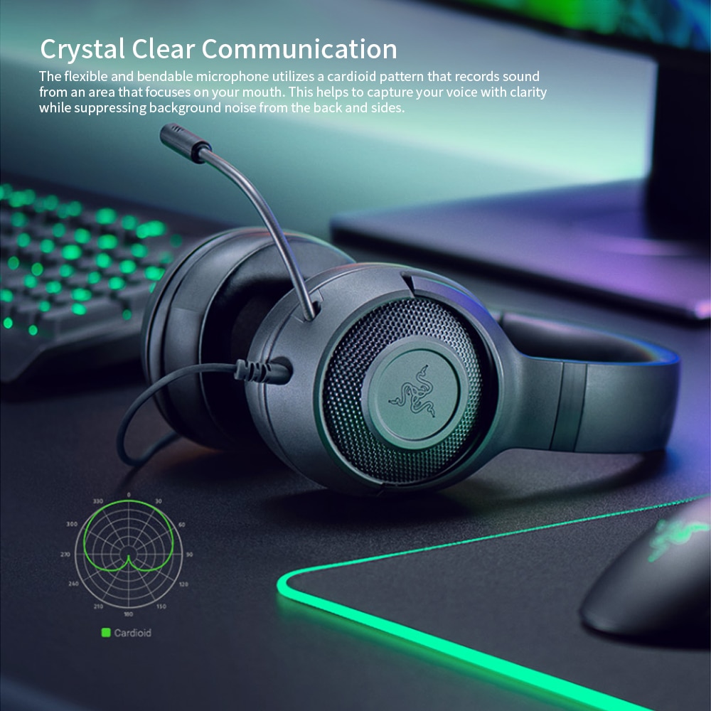 Razer-casque-de-jeu-Kraken-X-7-1-couteurs-son-Surround-Ultra-l-ger-Microphone-cardio