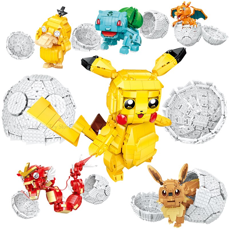 Blocs-de-construction-Pokemon-Center-House-Pikachu-ensembles-de-briques-mod-le-de-film-classique-jouets