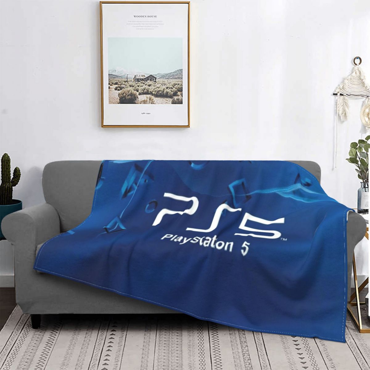 Playstation-1659-couverture-de-lit-en-fausse-fourrure-Plaid-drap-de-pique-nique-tapis-cor-en
