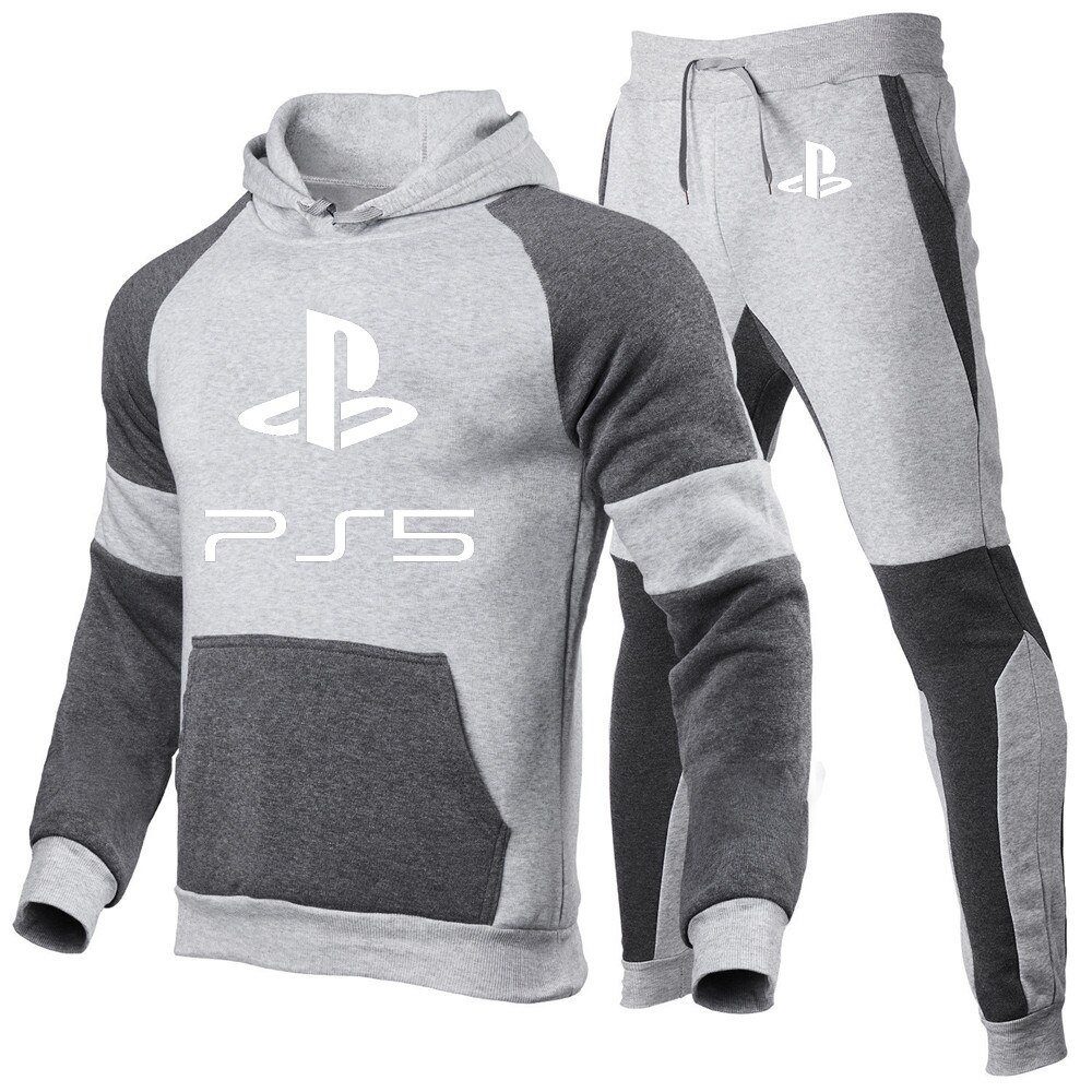Surv-tement-imprim-PlayStation-ensemble-deux-pi-ces-pour-hommes-v-tements-de-Sport-masculins-sweat