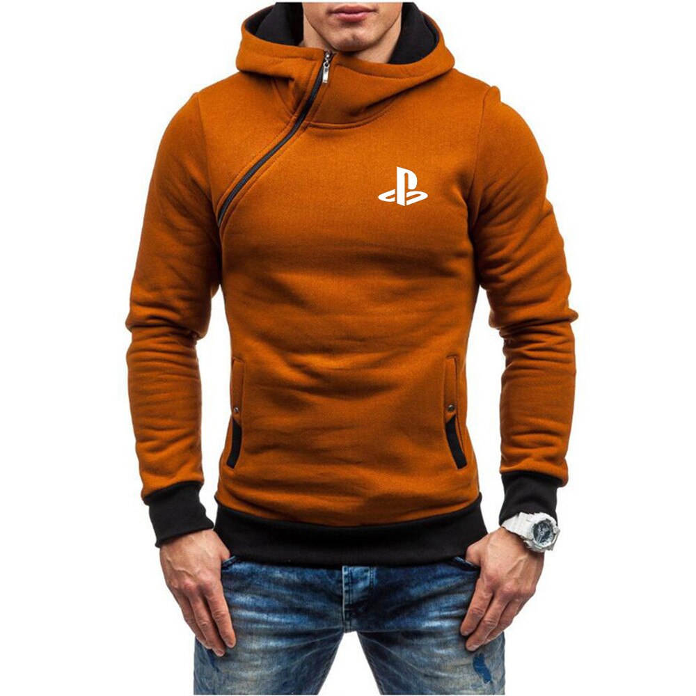 Sweat-shirt-capuche-avec-fermeture-clair-et-col-pour-homme-impression-PlayStation-printemps-2021