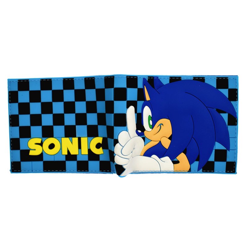 Sonic-portefeuille-court-pour-hommes-porte-monnaie-Design-Cool-avec-poche-pour-pi-ces-de-monnaie