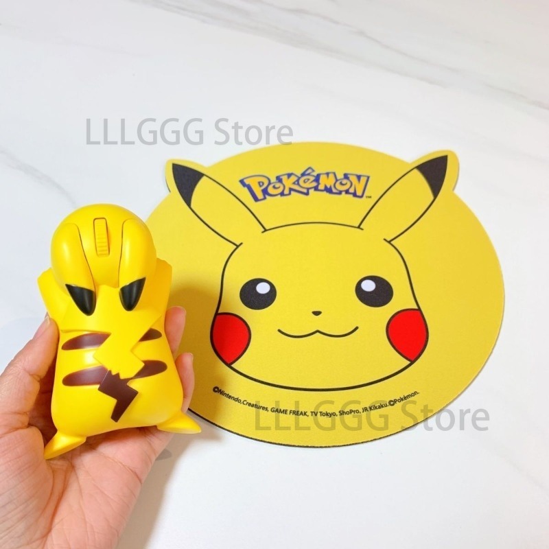 Souris-Bluetooth-sans-fil-Pokemon-Pikachu-souris-de-dessin-anim-portable-beurre-de-polym-res-cadeaux